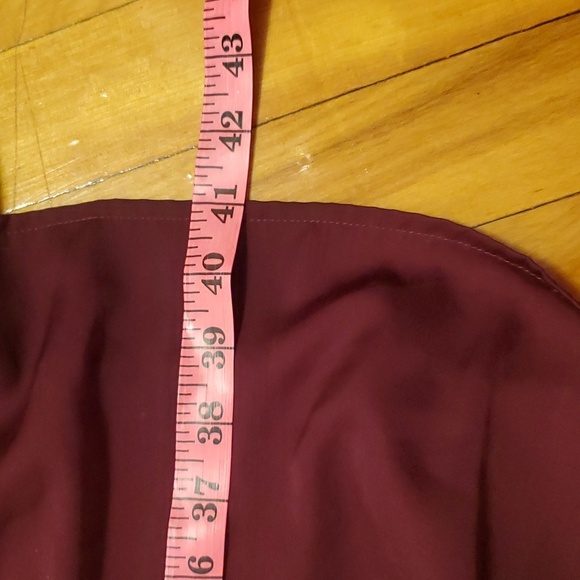 Zara long beaded skirt. Burgundy. Maxi skirt. Feels like satin. Pull on. Size M. - Picture 7 of 10